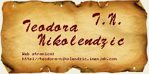Teodora Nikolendžić vizit kartica